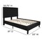 Flash Furniture Full Size Black Fabric Platform Bed with Mattress SL-BM10-22-GG - alternate 3